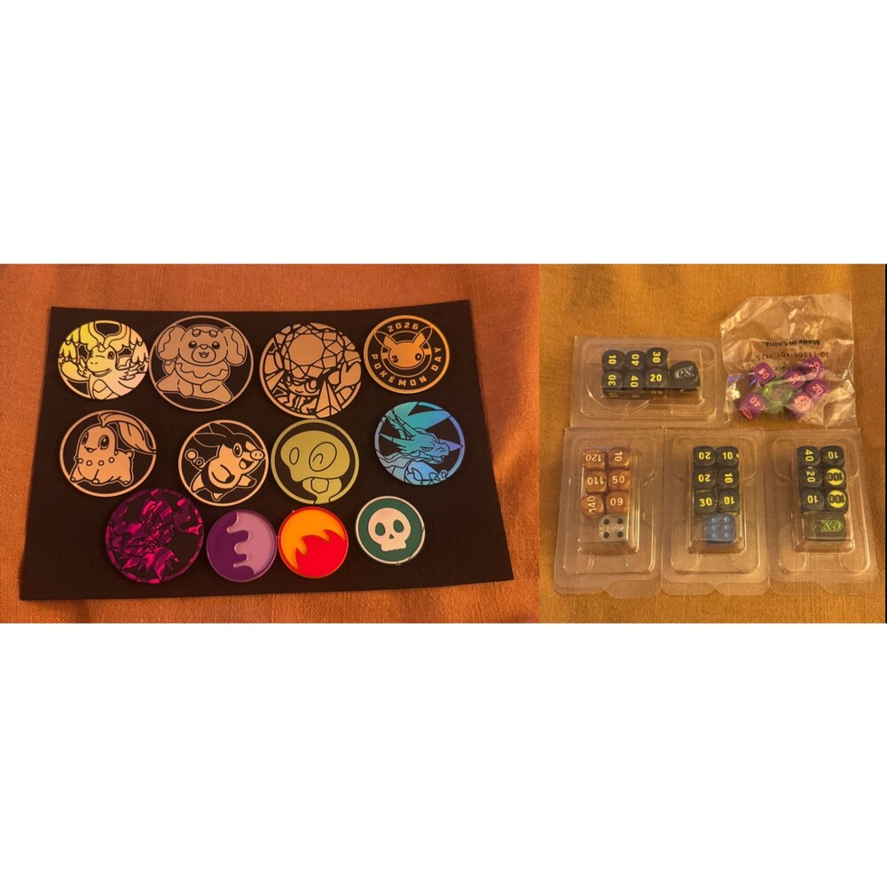 Pokemon TCG Coins & Dice Collectible collection / Lot